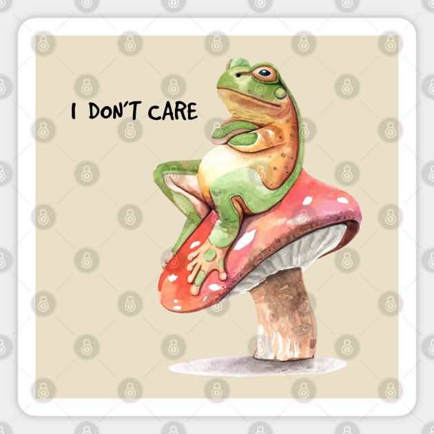 frog I don t care Magnet by Mako Design 